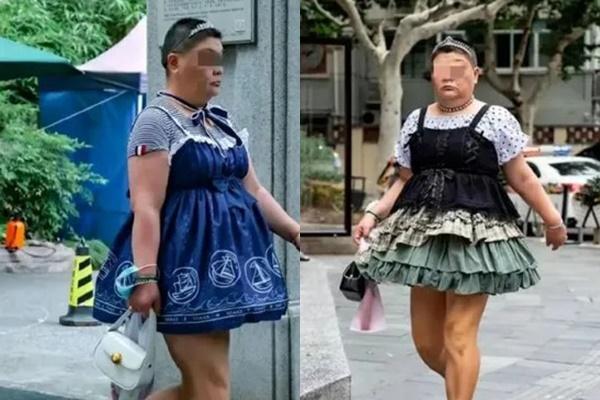 Phản ứng của thím mặc váy công chúa lộ mặt xấu