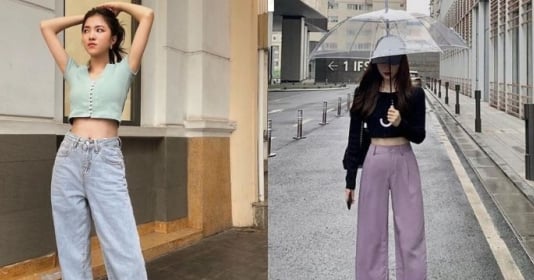 Nhiều biến tấu với chiếc quần ống rộng ko bao giờ lỗi mẫu mẫu