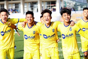 U15 Sông Lam Nghệ An thắng đậm trong trận ra quân giải U15 Quốc gia