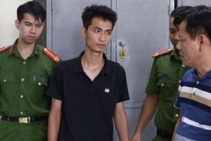 Đối tượng Giang bị bắt khi đang lẩn trốn tại Hà Nội.