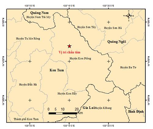 Động đất ở Kon Tum và gần biên giới Việt - Trung - 1