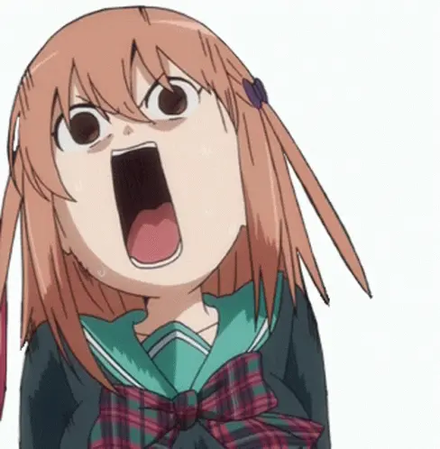 cô gái gif trong anime la hét