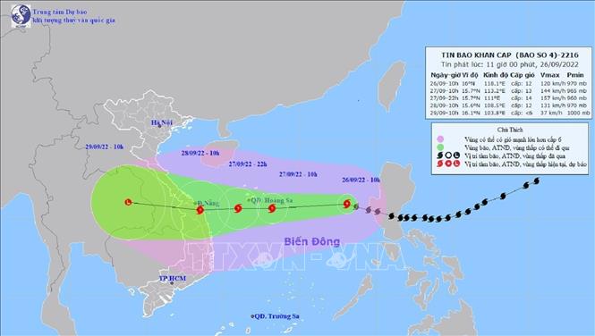 Bão Noru vào lục địa Trung Trung Bộ ngày 28/9, địa phương nào cần lưu ý nguy hiểm?