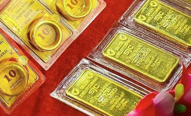 Giá vàng giảm nhanh, lùi dưới 148 triệu đồng/lượng